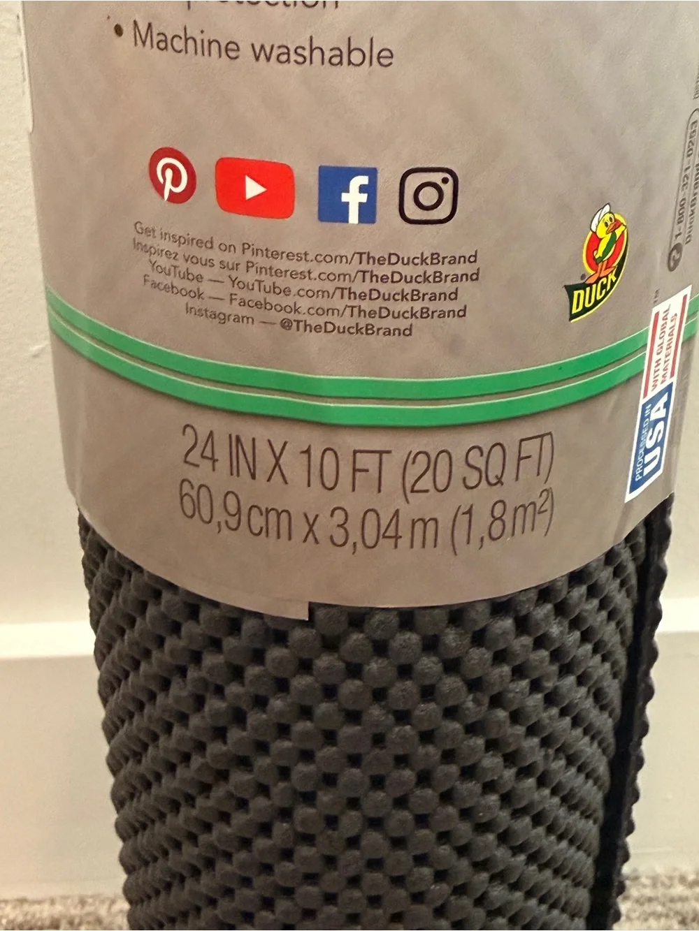 NEW! Supreme Grip Non-Slip Shelf Liner - Black